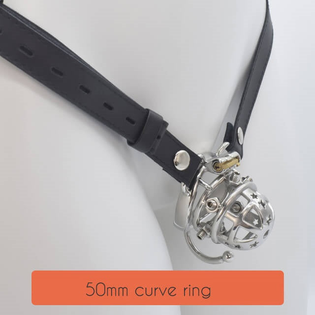 Brutal BDSM Chastity Cage with Belt, gallery view 8