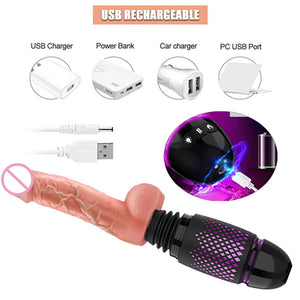 Emote Control Heating Artificial Penis Butt Plug Anal Sex Machine