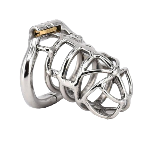 Isla Metal Chastity Device 3.27 inches long product view