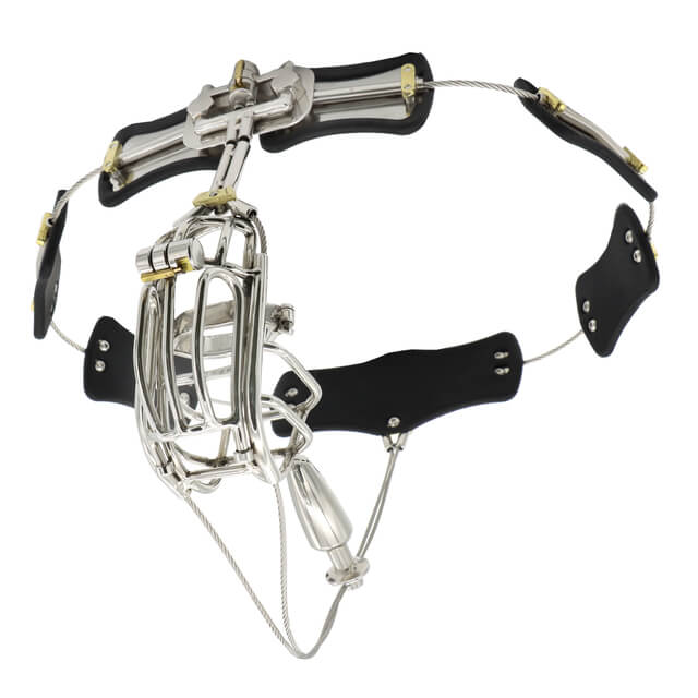 Clip Cage Stainless Steel Chastity Belt, gallery view 4