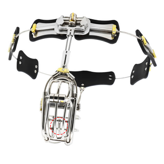 Clip Cage Stainless Steel Chastity Belt, gallery view 2