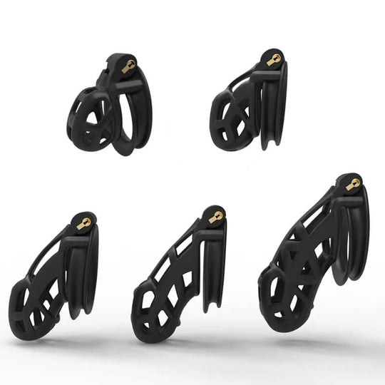 Cobra 6.0 Male Chastity Device With 4 Python Rings product view