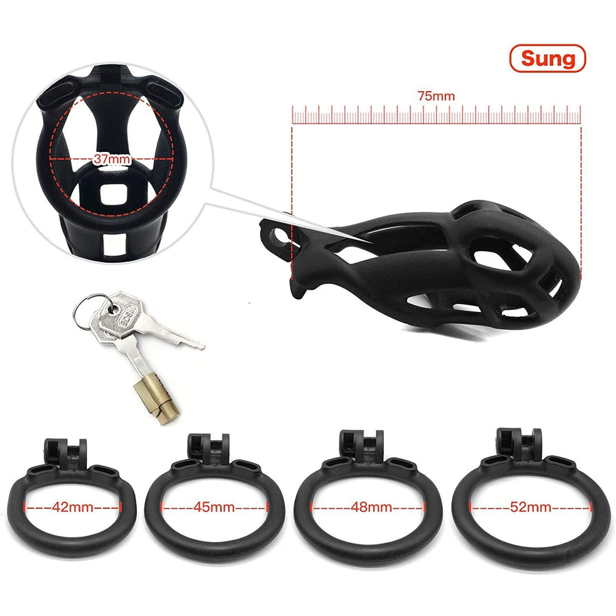 Cobra Male Chastity Device Kit 1.97 to 3.94 inches Long, gallery view 5