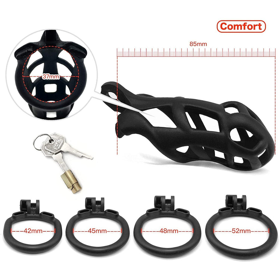 Cobra Male Chastity Device Kit 1.97 to 3.94 inches Long, gallery view 4