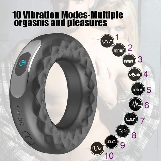 Electro Stim Function Waterproof Vibrating Cock Ring product view