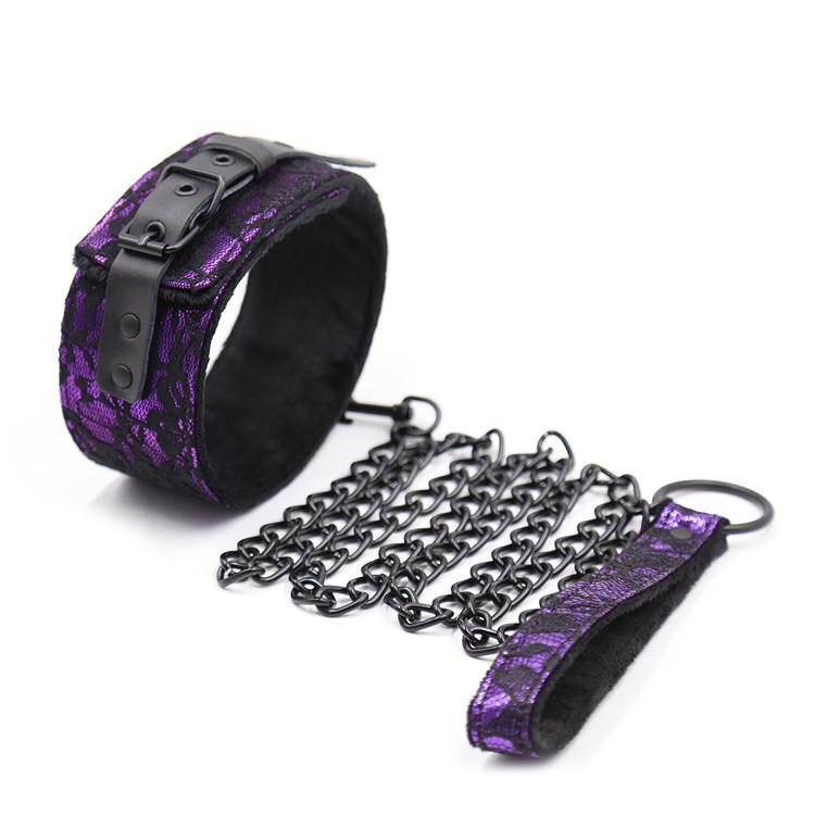 Lace & Velvet Bondage Collar, gallery view 8