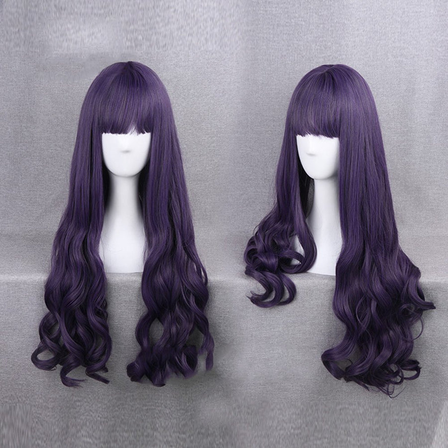 Costume Cosplay Wig Lolita Natural Straight Wavy Wig Purple, gallery view 4