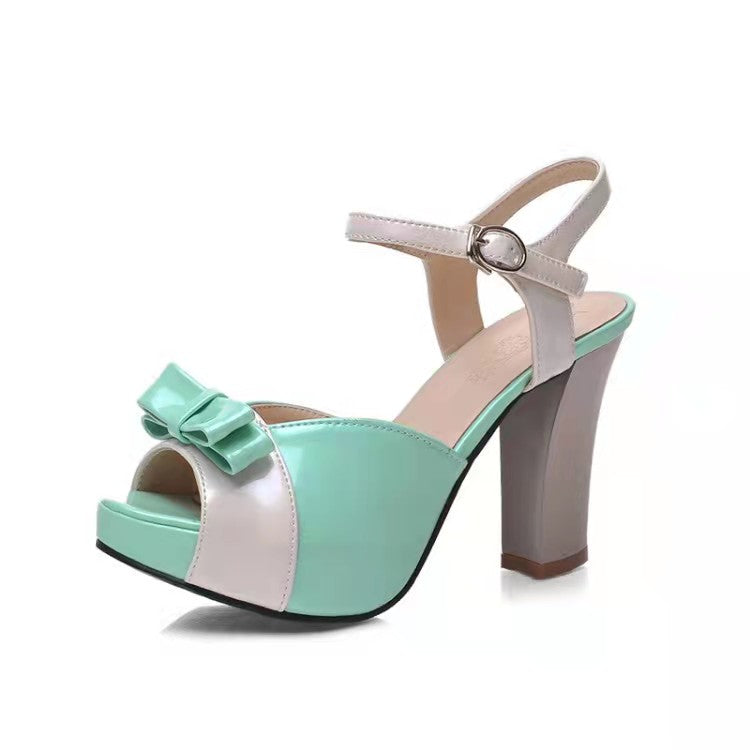 Cute Bowtie Open Toe Heels Sandal, gallery view 2