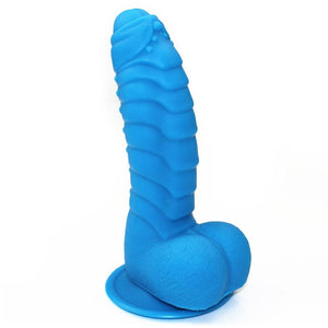 Schuppiger 6-Zoll-Dildo mit Saugnapf und Hoden BDSM