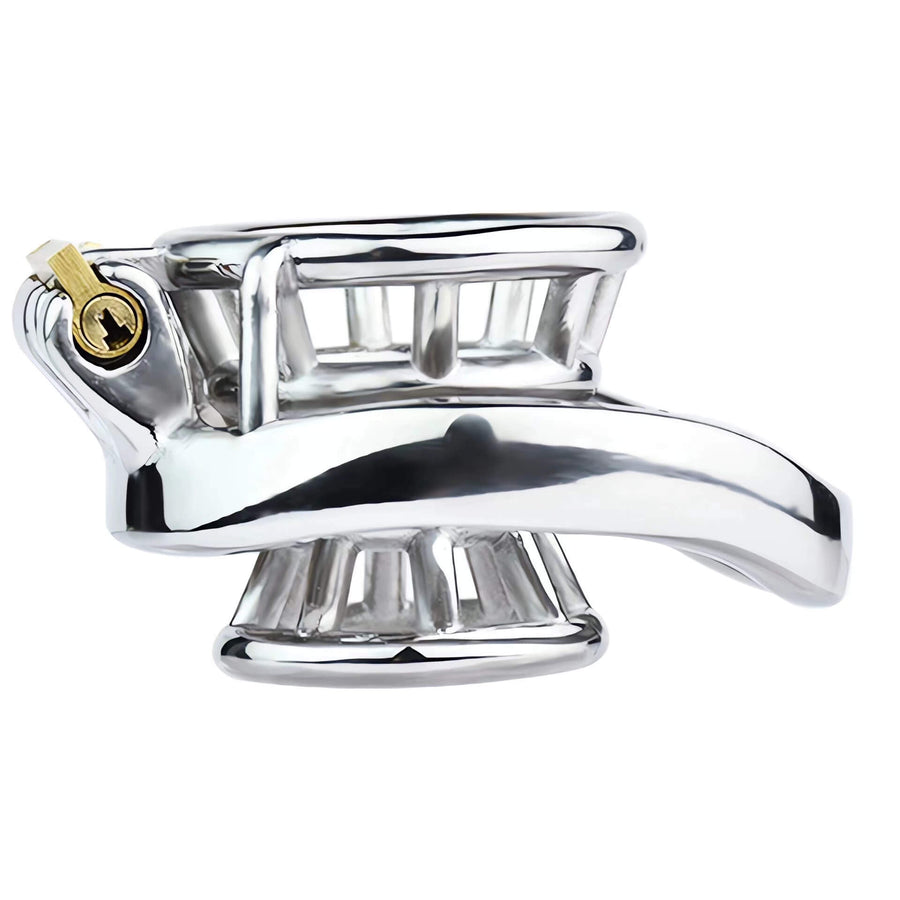 Design Metal Flower Basket Negative Chastity Cage, gallery view 3