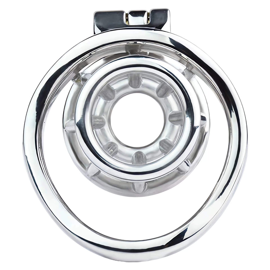 Design Metal Flower Basket Negative Chastity Cage, gallery view 2