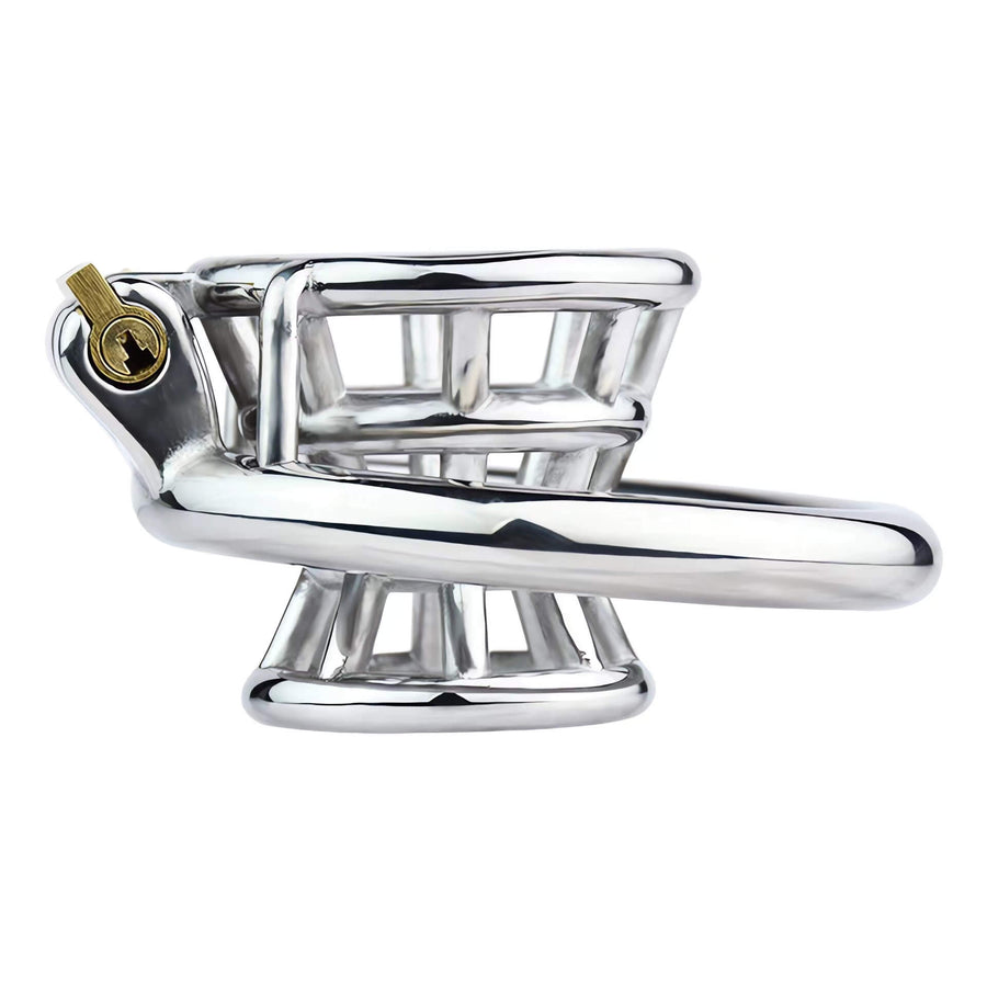 Design Metal Flower Basket Negative Chastity Cage, gallery view 5