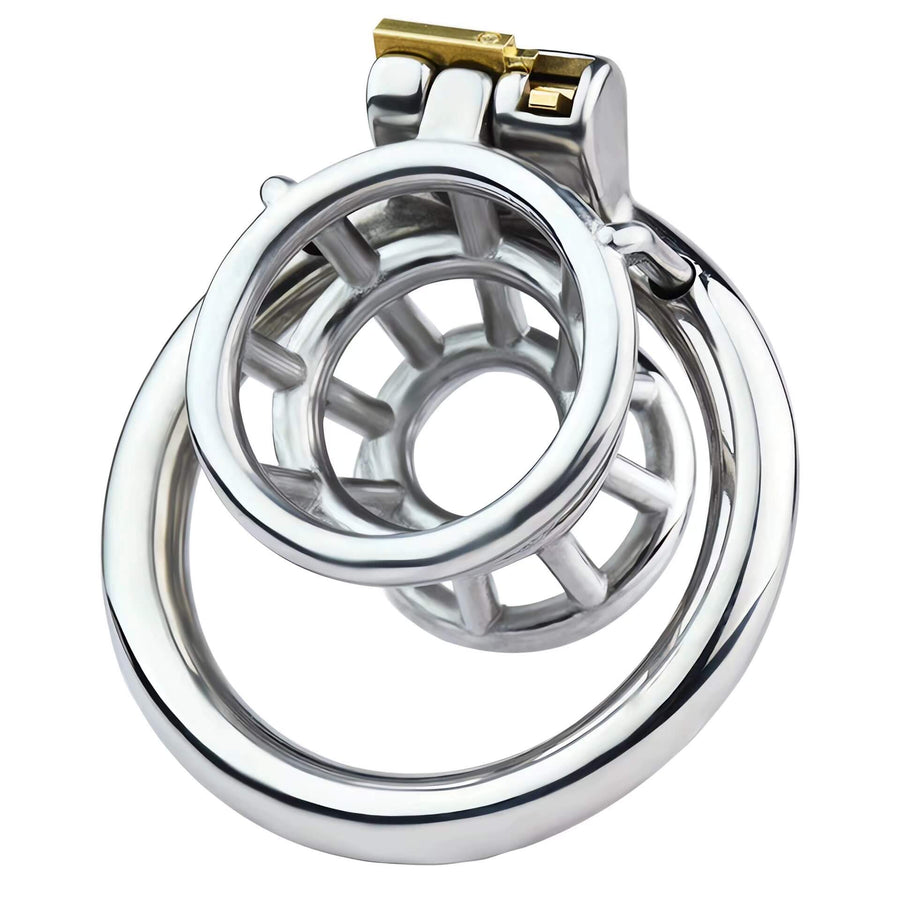 Design Metal Flower Basket Negative Chastity Cage, gallery view 4