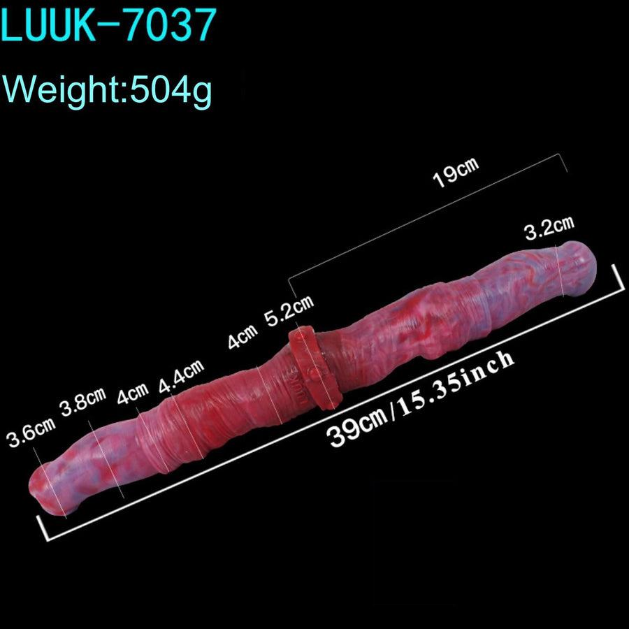 Double Headed Longyang Silicone Dildo, gallery view 6