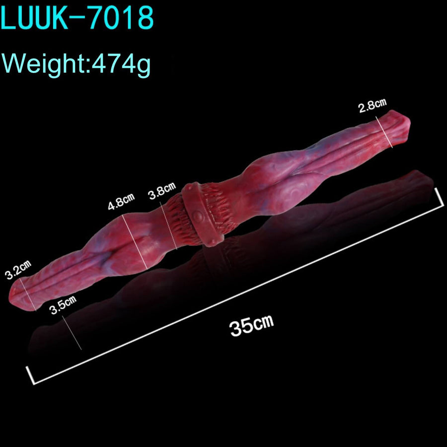 Double Headed Longyang Silicone Dildo, gallery view 2