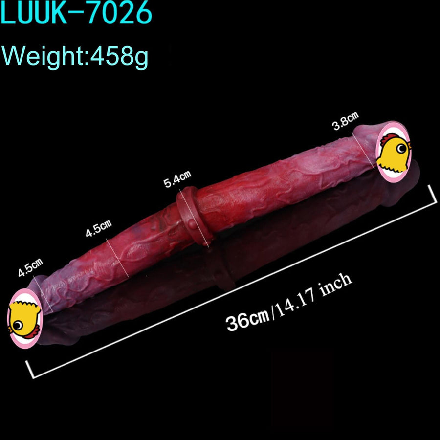 Double Headed Longyang Silicone Dildo, gallery view 5
