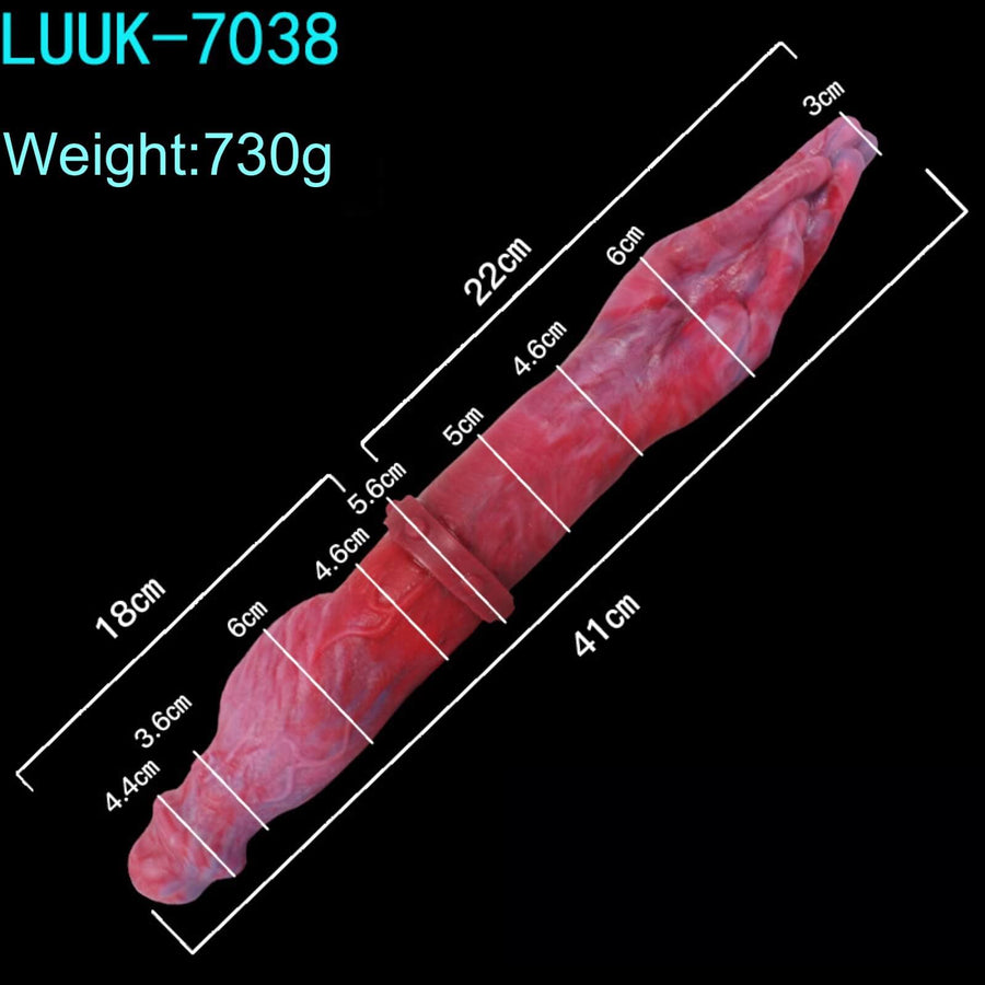 Double Headed Longyang Silicone Dildo, gallery view 8