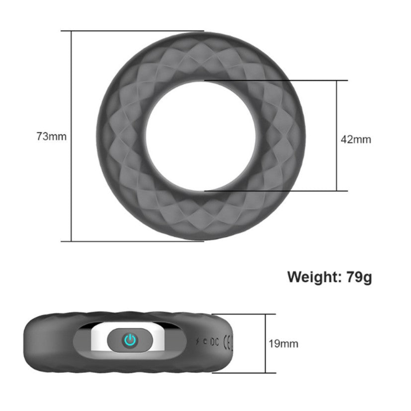 Electro Stim Function Waterproof Vibrating Cock Ring, gallery view 3