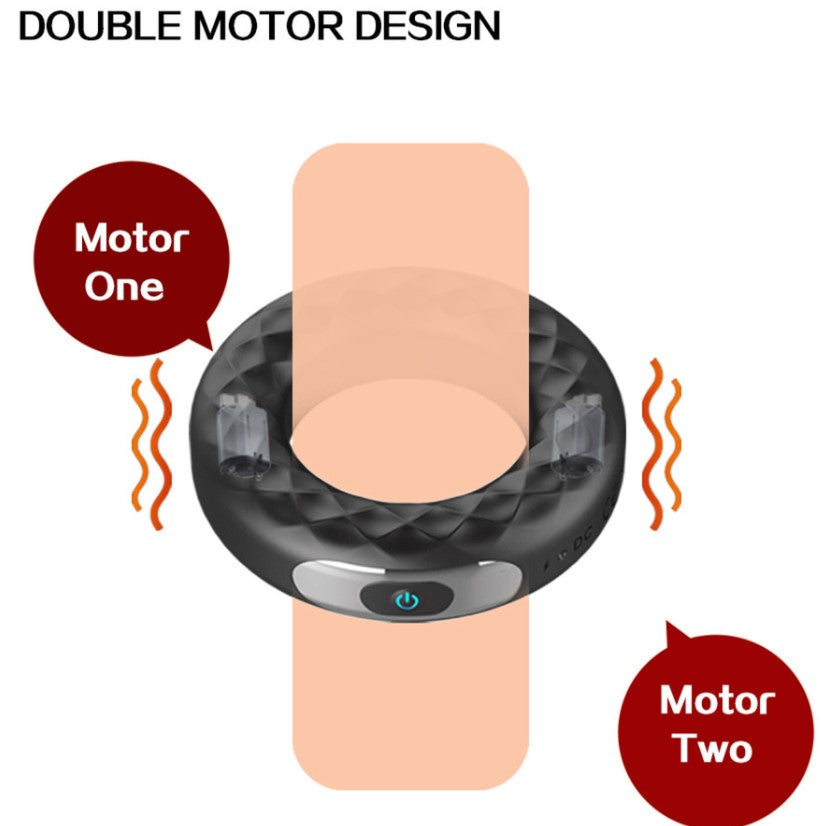 Electro Stim Function Waterproof Vibrating Cock Ring, gallery view 4