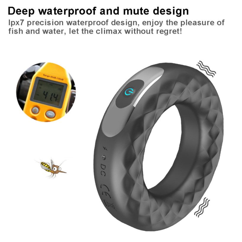 Electro Stim Function Waterproof Vibrating Cock Ring, gallery view 5
