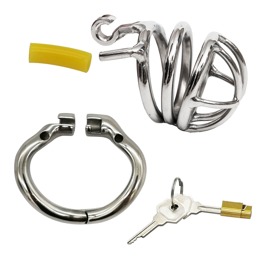 Ergonomic Stainless Steel Stealth Chastity Device, gallery view 3