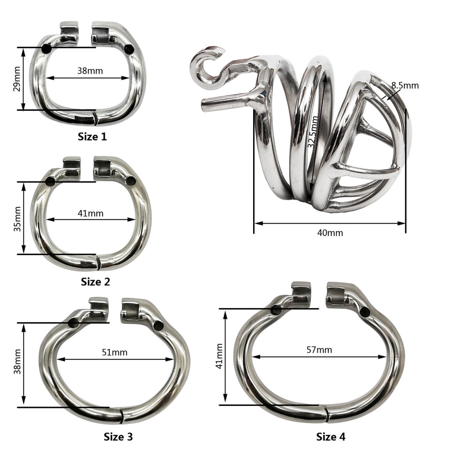 Ergonomic Stainless Steel Stealth Chastity Device, gallery view 5