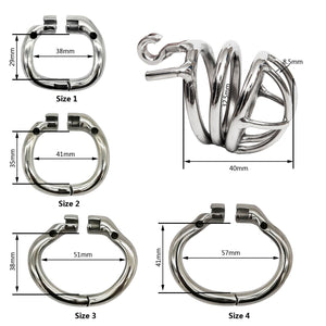 Ergonomic Stainless Steel Stealth Chastity Device
