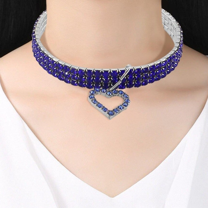 Rhinestone Slave Collar BDSM, gallery view 2