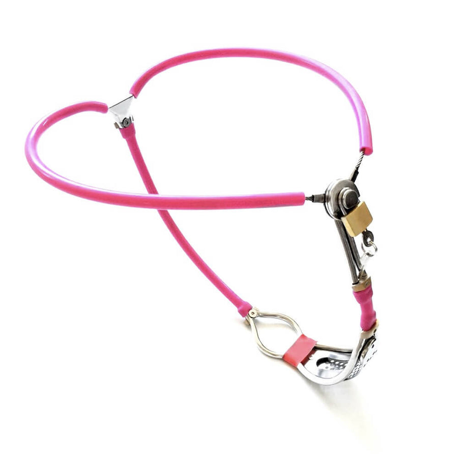 Invisible Stainless Steel Silicone Chastity Belt Female, gallery view 4