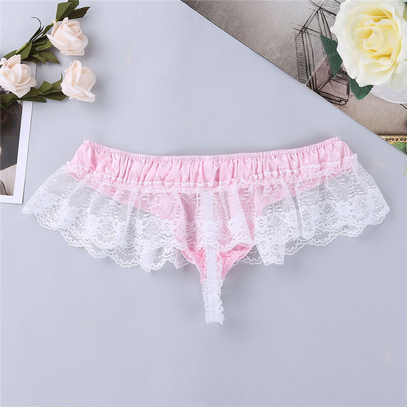 Gay Men Lace Low Rise Panties, gallery view 2