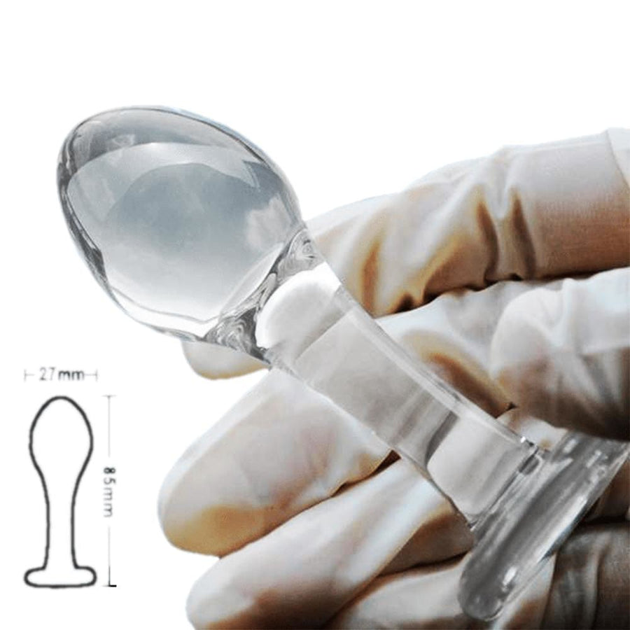 Transparent 3 Piece Pyrex Glass Plug Set, gallery view 5