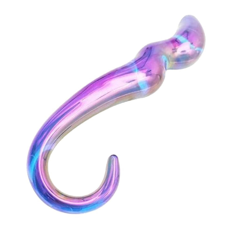 Rainbow Teardrop Glass Dildo BDSM, gallery view 4