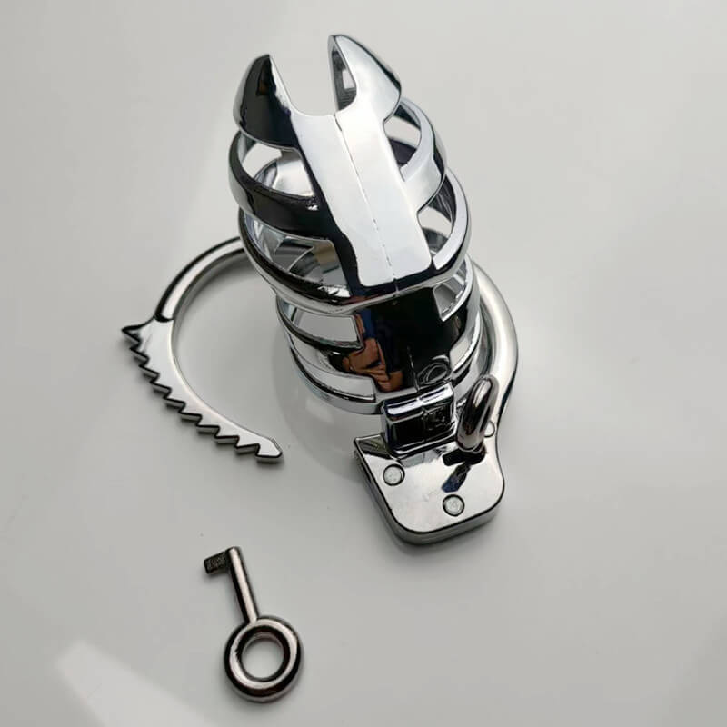 Handcuff Adjustable Metal Male Chastity Cage product view