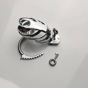 Handcuff Adjustable Metal Male Chastity Cage