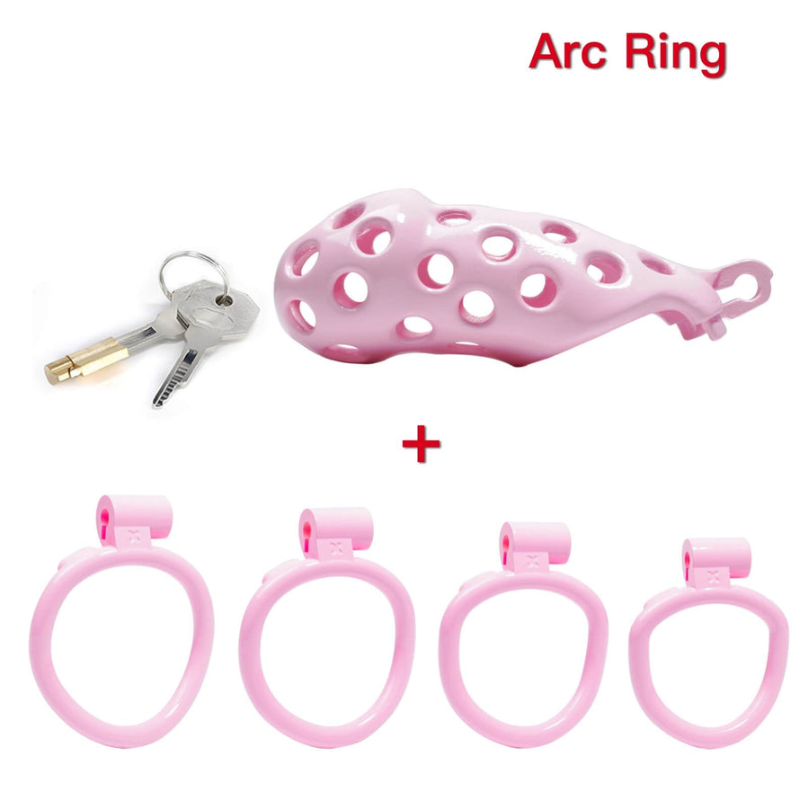 Hole Style Mamba Cock Cage with 4 Arc Rings, gallery view 4