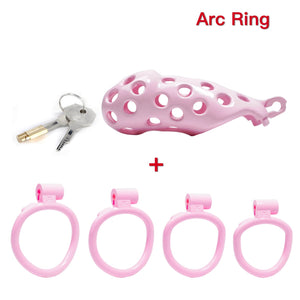 Hole Style Mamba Cock Cage with 4 Arc Rings
