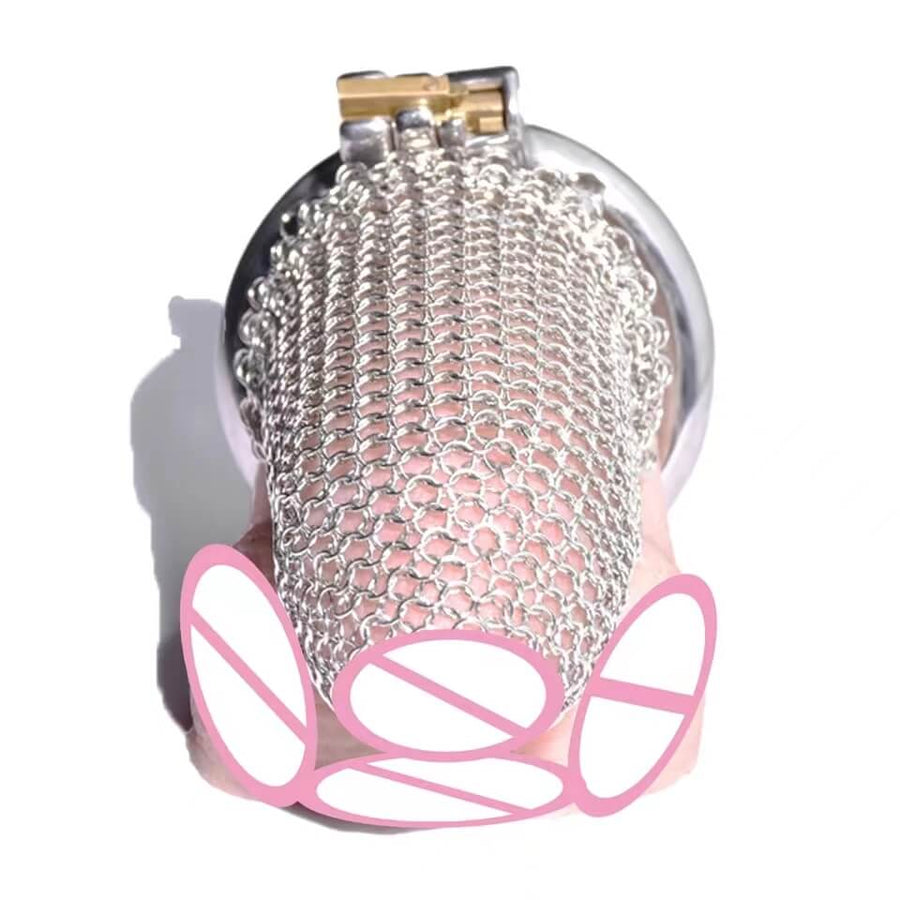 Hollow Mesh Design Penis Chastity Cage, gallery view 3
