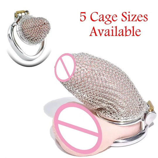 Hollow Mesh Design Penis Chastity Cage product view