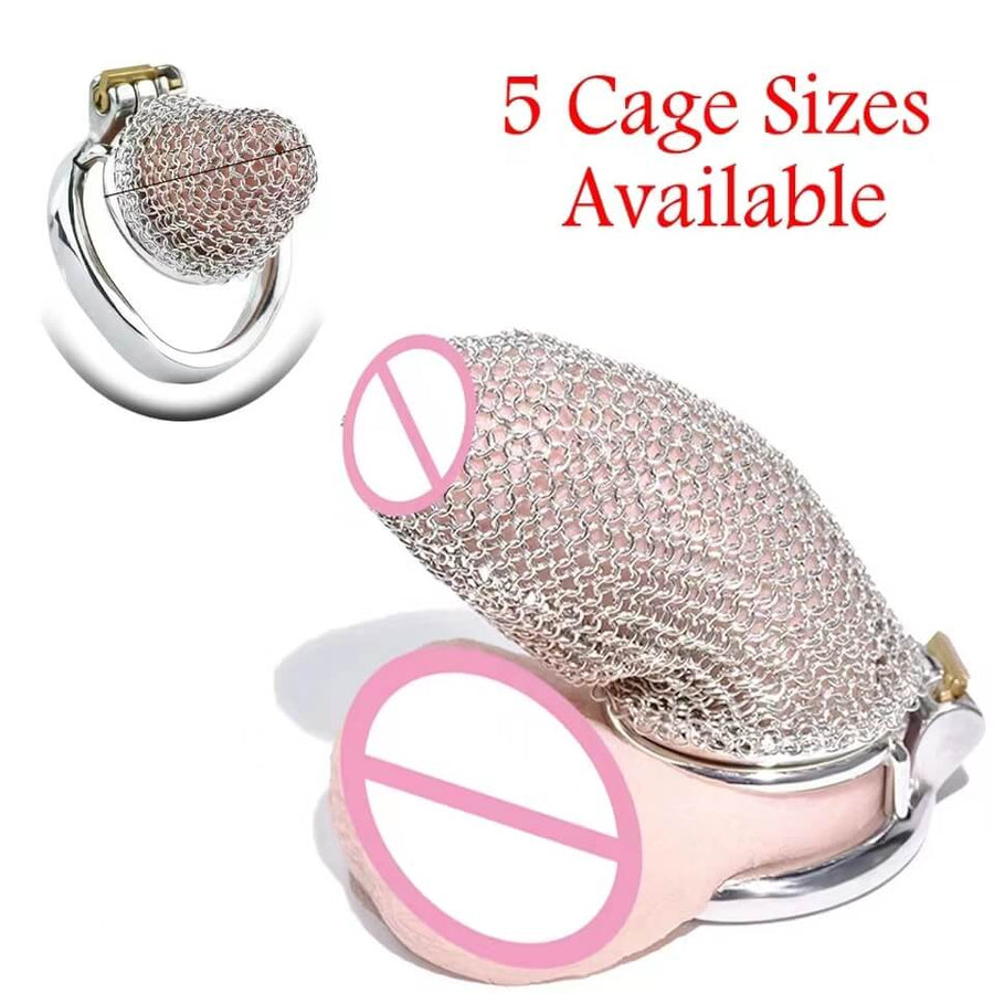 Hollow Mesh Design Penis Chastity Cage product view