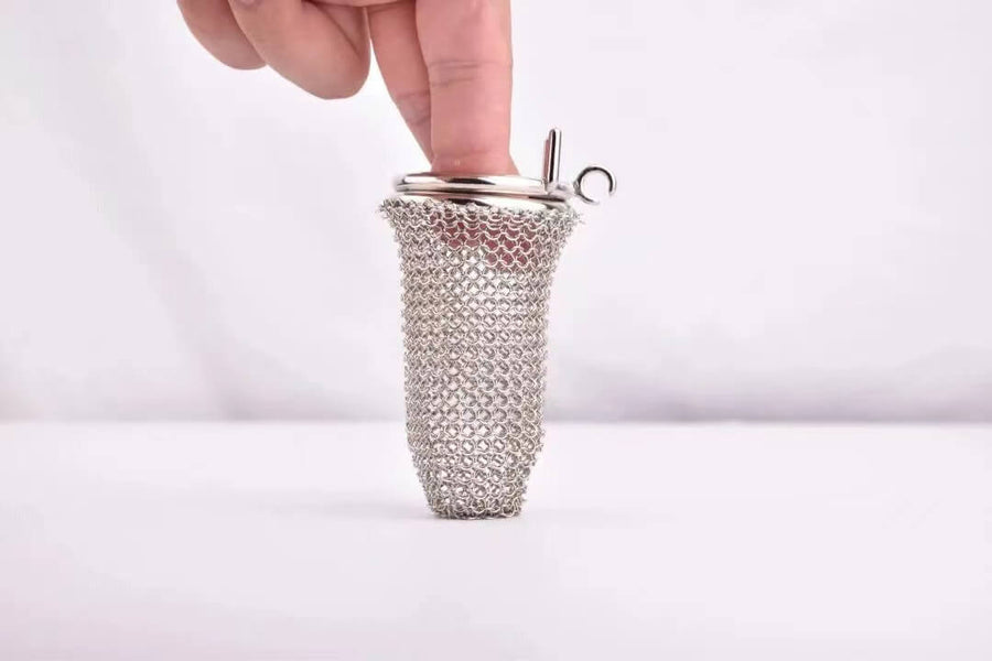 Hollow Mesh Design Penis Chastity Cage, gallery view 7