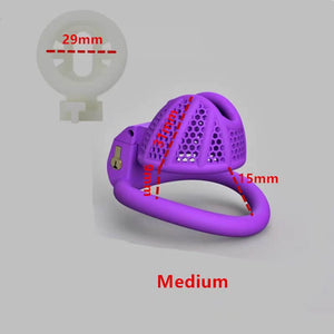 Mini dispositif de chasteté pour pénis en nid d'abeille