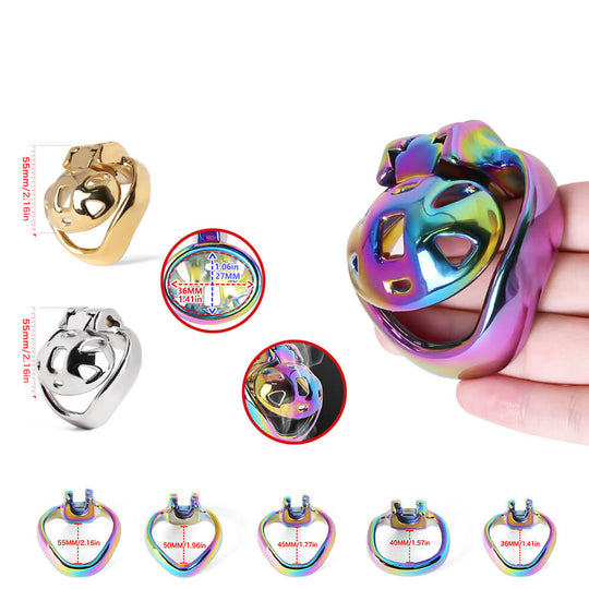HT-V4 Stainless Steel Super Small Chastity Cage product view