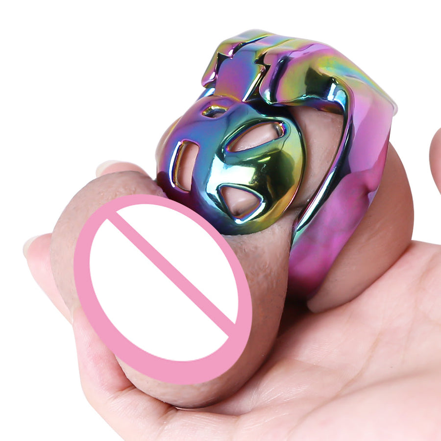 HT-V4 Stainless Steel Super Small Chastity Cage, gallery view 3