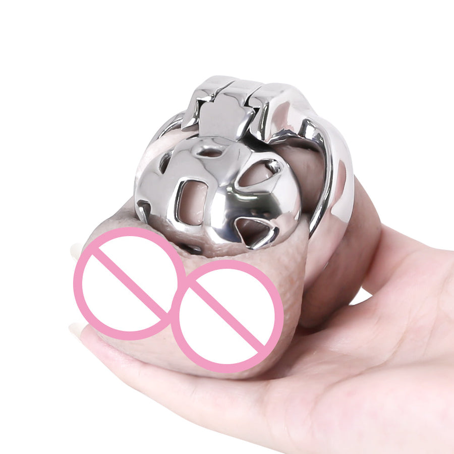 HT-V4 Stainless Steel Super Small Chastity Cage, gallery view 2