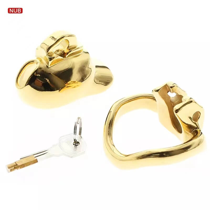 HTV3 Gold Chastity Cage, gallery view 3