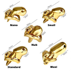 HTV3 Gold Chastity Cage