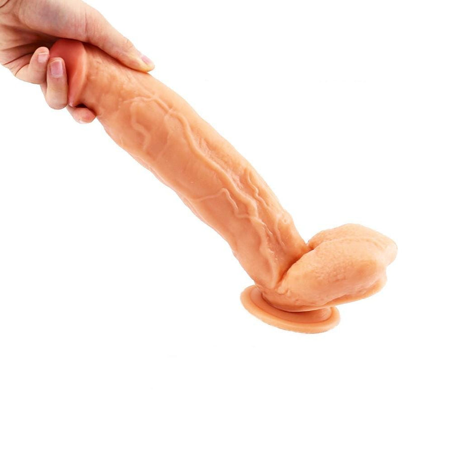 Humongous 11 Inch Realistic Textured Dildo BDSM, gallery view 2