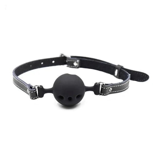 Breathable Black Large Ball Gag BDSM product view