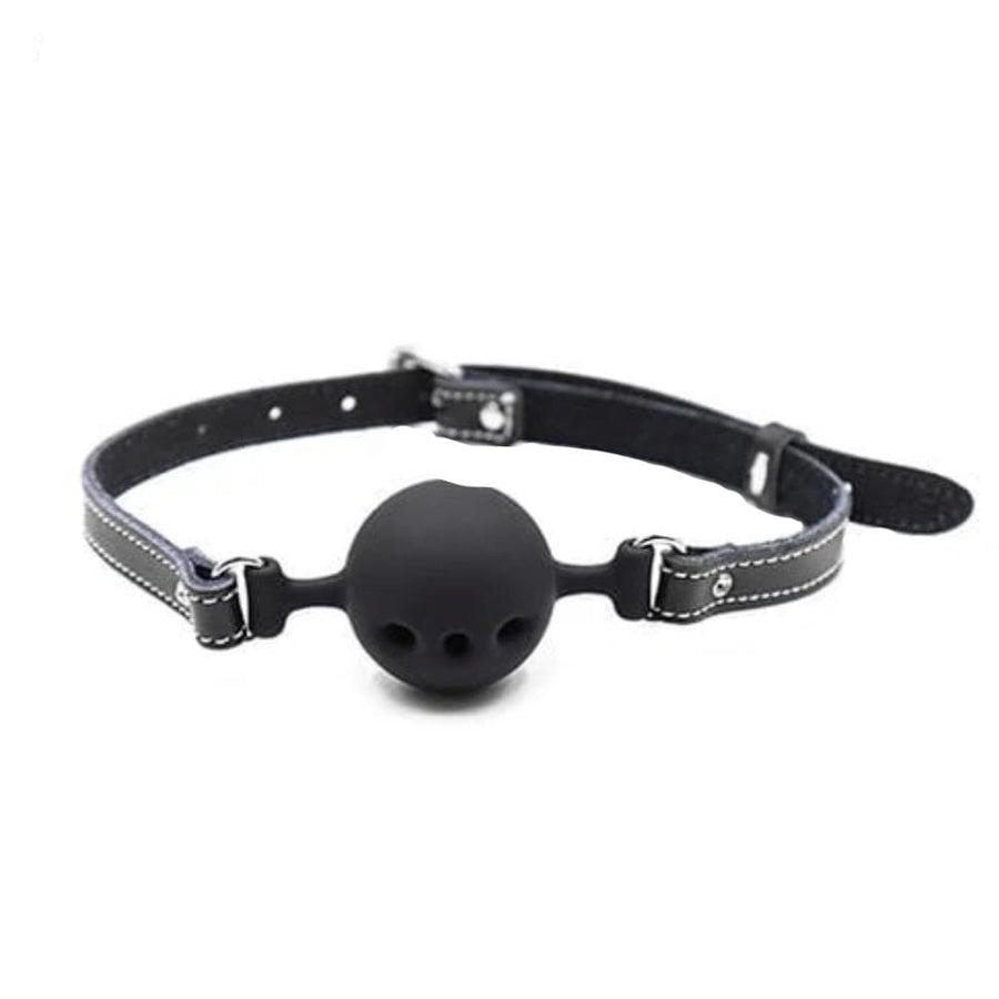 Breathable Black Large Ball Gag BDSM product view