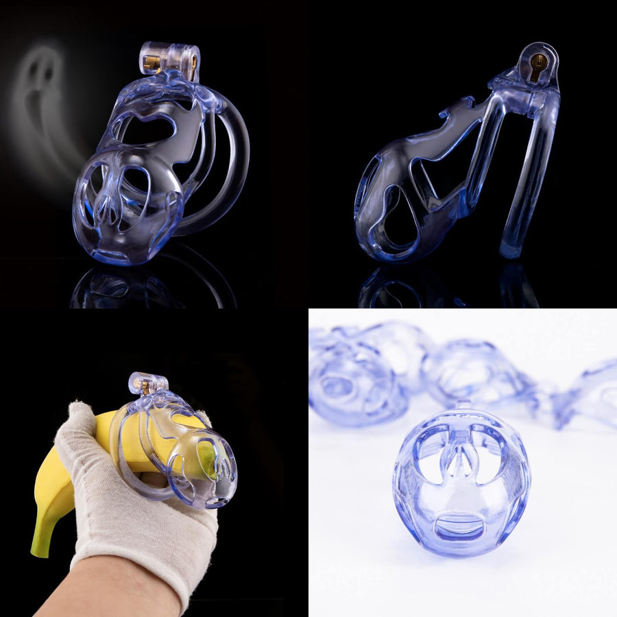 Ice Ghost Lightweight 3D Printed Chastity Cage, gallery view 4